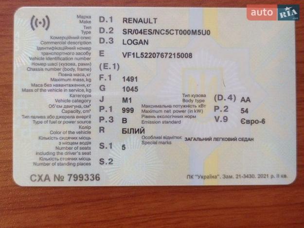 Renault Logan, 2021г. 1.0л. бензин Львів в кредит